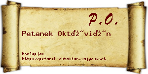 Petanek Oktávián névjegykártya